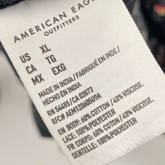 American Eagle Outfitters Square Neck Short Sleeve Floral Mini Dress Size XL - Picture 4 of 5